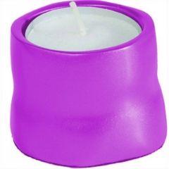 Anodized Aluminum Tea Light Single Candle Holder - Pink - Yair Emanuel Collection