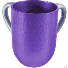 Aluminum Hammered Large Washing Cup - Purple
