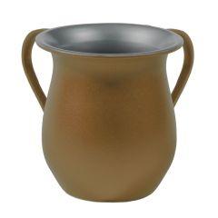Textured Steel Washing Cup - Gold - Yair Emanuel Collection