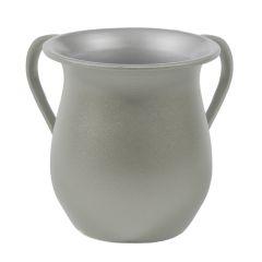 Textured Steel Washing Cup - Silver - Yair Emanuel Collection
