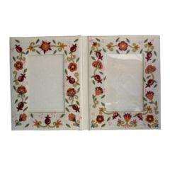 Embroidered Picture Frame (Double) - Pomegranates