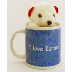 I Love Israel Mug with Teddy Bear