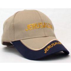 Tan and Navy Cap - Jerusalem