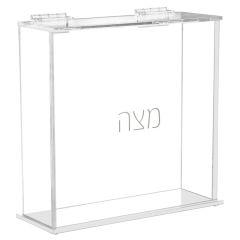 Lucite Matzah Box for Square Matzos - Clear
