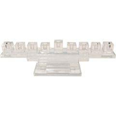 Crystal Cube Menorah on Stand
