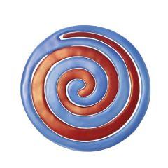 Anodize Aluminum Two Pieces Trivet - Snail Red and Blue