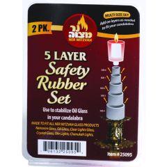 5 Layer Safety Rubber Set - 2 Pk
