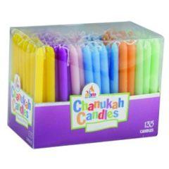 Family Pack Multi Color Chanukah Candles -135 CANDLES