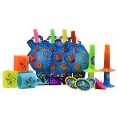 Hanukah Party Mega Set - 16 Pack - Includes 4 Party Blowouts, 4 Slinkys, 4 Trumpets, 4 Dreidels