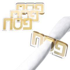 Pesach Napkin Rings - Gold