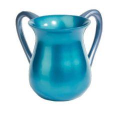 Anodized Aluminum Netilat Yadaim Cup - Large Blue
