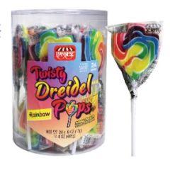 Dreidel Twist Pops - Rainbow