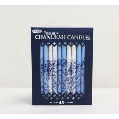 Premium Chanukah Candles - Blue/White