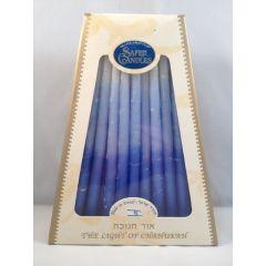 Safed Deluxe Chanukah Candles Blue & White