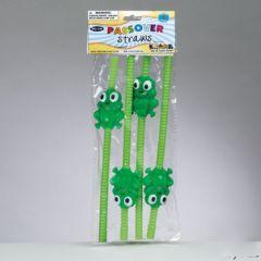 Set of 4 Passover Frog-shaped Straws