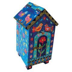 House design Tzedakah (Charity) Box - Birds and Flowers