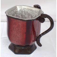 Acrylic Wash Cup - Square Burgundy