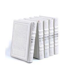 Machzorim Eis Ratzon 5 Volume Set White Sfard [Hardcover] - Elegant Series