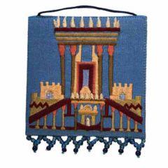 Embroidered Wall Decoration -Small - The Temple Blue