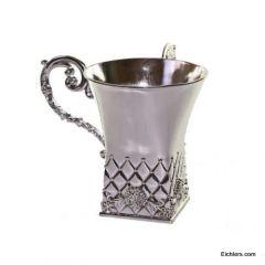 Nickle Plated Wash Cup - X Design