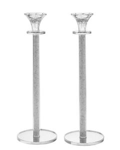 Candlestick Crystal and Clear Crushed Stones