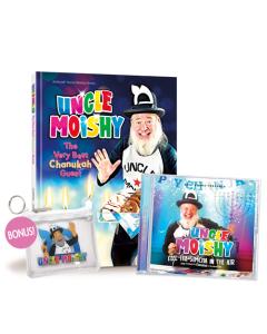 Uncle Moishy Chanukah Book + CD + FREE Tzedakah Pouch!