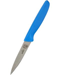 Serrated Knife Pointed Tip - 4" Blade - Blue