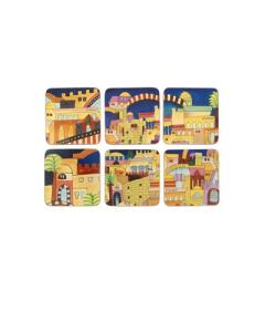 Painted Coaster Set (6 pcs) - Jerusalem