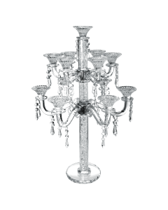 Crystal Candelabra Broken Glass 13 Branch 25"H
