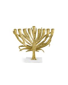 Palm Small Menorah - Gold