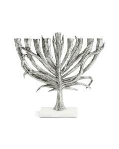 Palm Small Menorah - Nickel