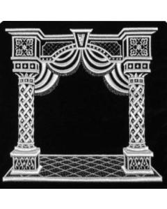 3D Column Canopy w- Curtain Velvet Bag #186