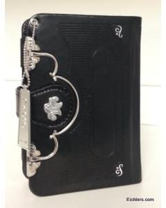 Siddur Beis Malchus w/ Magnetic Flap and Handles - Ashkenaz - Faux Leather - Pocket Size (Black)