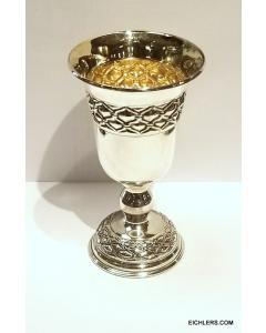 Sterling Silver Kiddush Goblet - Bubbles