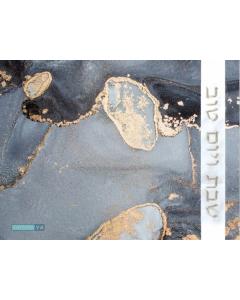 DIGITAL PRINTING/EMBROIDERY GREY/GOLD ABSTRACT CHALLA COVER