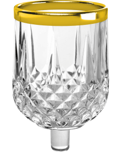 9pk Crystal Oil Glass #13 - Gold Rim