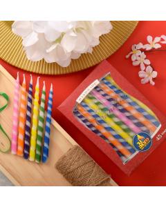 Hand Made Spiral Chanukah Candles - 45PK