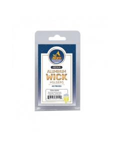 ALUMINUM WICK HOLDERS 10 PACK MEDIUM (30105)