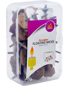 Octagon Shape Floating Wicks (Plactic Container)