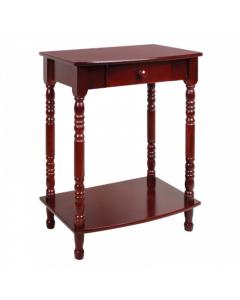 Mahogany Menorah Stand with Drawer