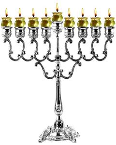 Silver Plated Menorah - 14"