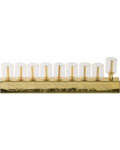 Oil Menorah Glass Cups Gold