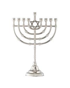 Traditional Nickel Menorah 12"