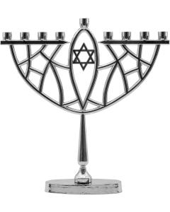 Prismatic Menorah 9" - Chrome Plated