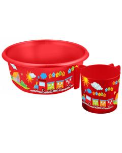 Kinder Shpiel Negel Vasser Set Red