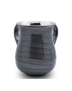 STAINLESS STEEL DARK GREY ENAMEL NETILAT YADYIM CUP