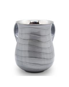 STAINLESS STEEL GREY ENAMEL NETILAT YADYIM CUP