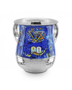 HAMMERED ST.STEEL/BLUE VITRAJ NETILAT YADYIM CUP