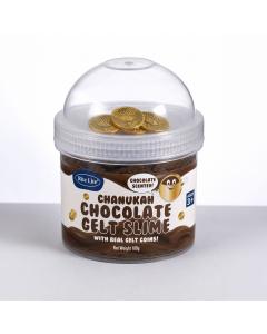 Bucket of Chocolate Scented Chanukah Gelt Slime