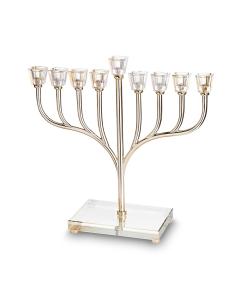 Metal Menorah with Crystal